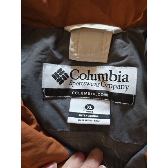 Columbia Mens XL Interchange Jacket Rust & Gray Waterproof Outdoor Coat - Picture 6 of 9